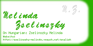 melinda zselinszky business card